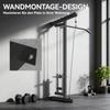 Wall Mounted Lat Pull Down Machine, Crossover Cable Machine with High & Low Pulleys for Home Gym Full Body Workout