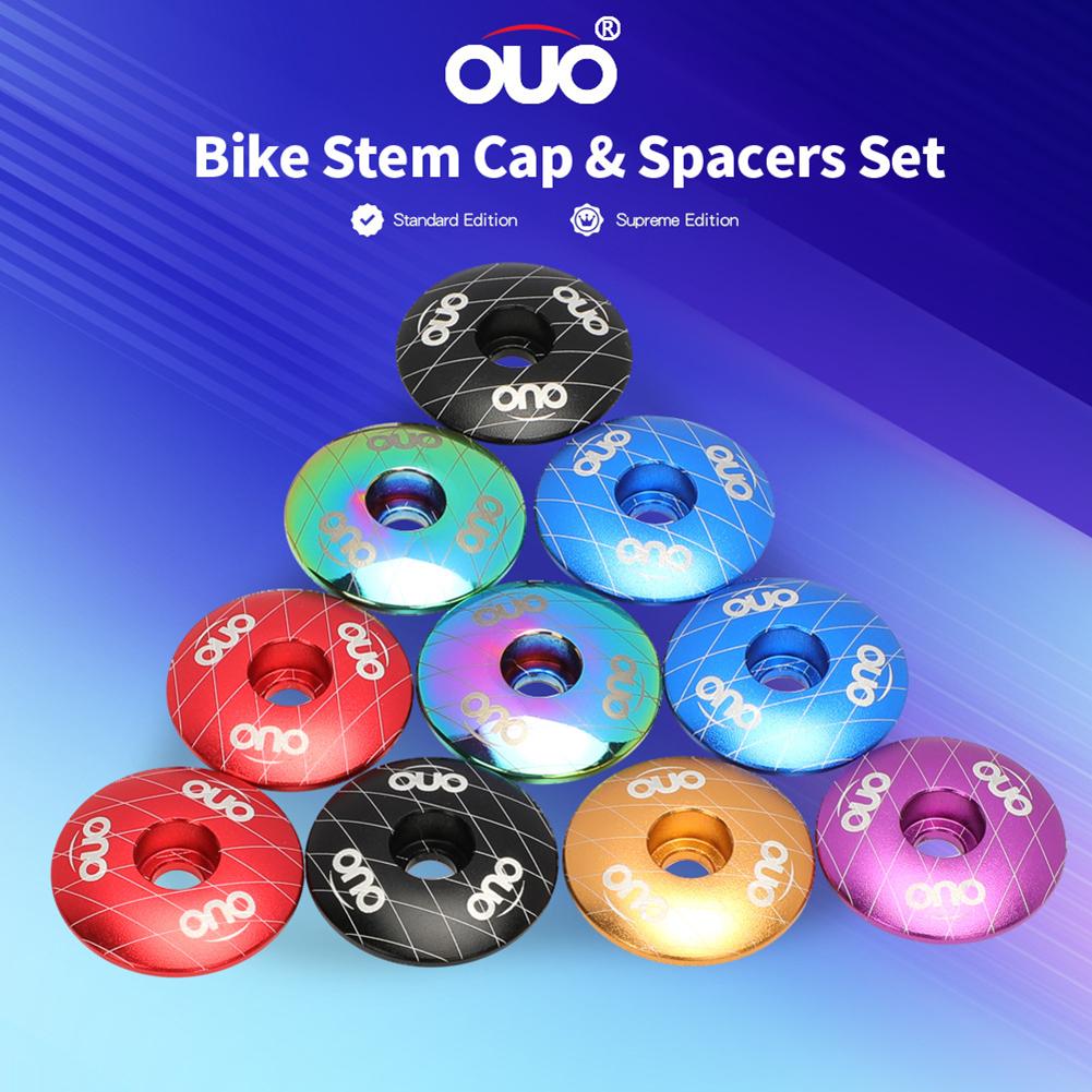 MTB Bicycle Stem Top Cap Headset Cover with Screw Kit Aluminum Alloy Front Fork Ring Spacer Cycling Accessories