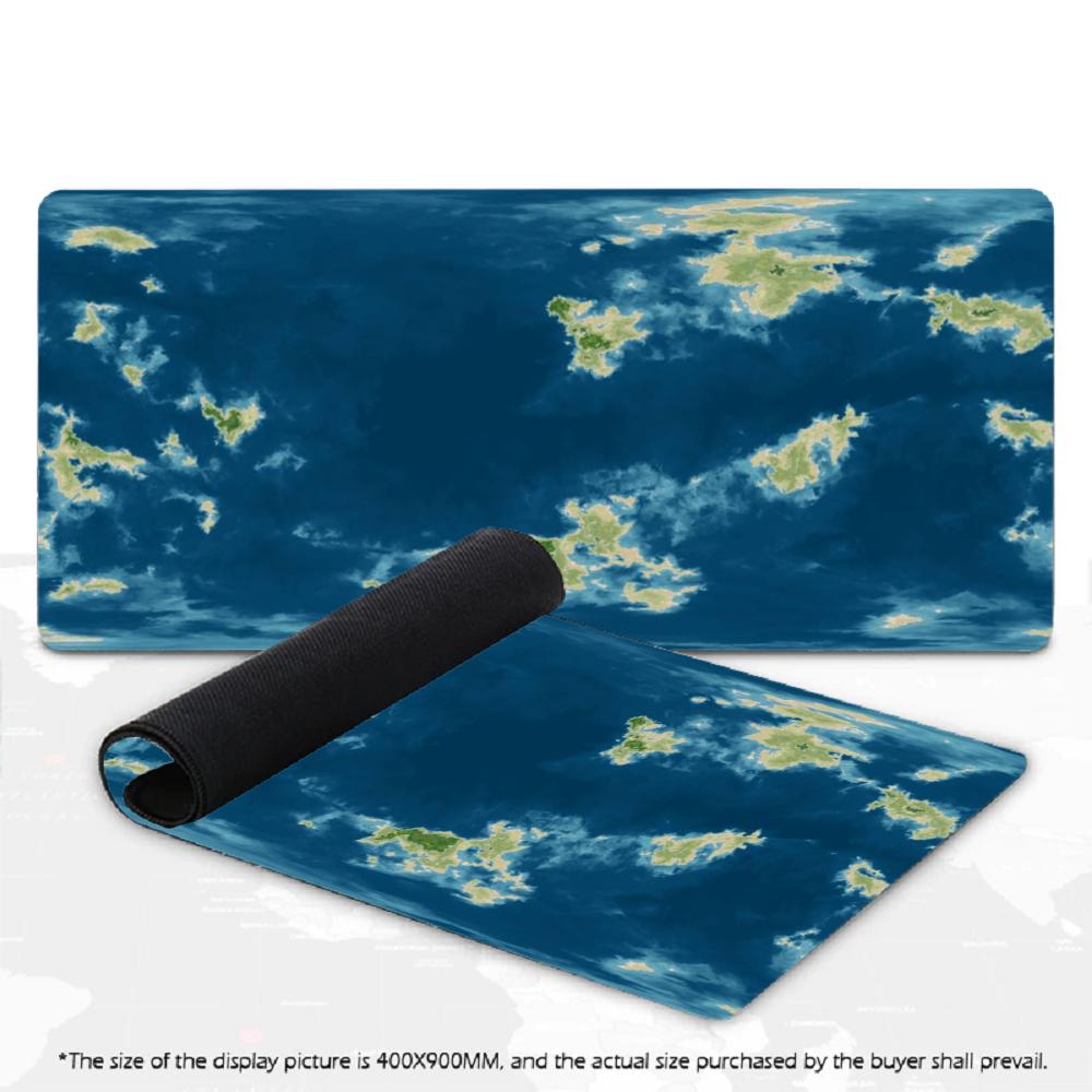 Fantasy Island Ocean World Terrain Map XXL Gaming Mouse Pad Non-Slip Rubber Keyboard Pad Desktop Office Computer Desk Mats