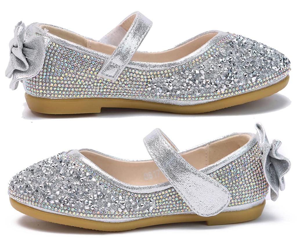 Формальная обувь для платья Блестящая лента Присутствие День рождения 19см [WUIWUIYU] Дети, Девочки, Обувь, Детская, Обувь, Украшение, Легкая, Дышащая,