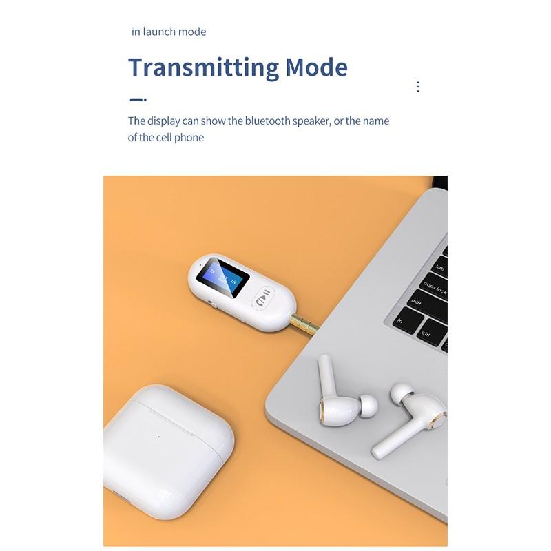 Приемник Bluetooth 5.0, передатчик, ЖК-дисплей, два в одном GR05, беспроводной автомобильный усилитель без привода, аудиоконвертер