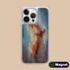 Abstract Oil Painting Phone Case for iPhone 17 16 15 14 13 12 11 Air Pro Max Plus Electroplated Silver Magsafe Cover