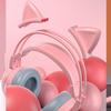 Наушники Cat Ear с микрофоном для шумоподавления для девочек, полностью обернутые амбушюры, проводные, игровые