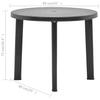 vidaXL Gartentisch Anthrazit 89 cm Kunststoff