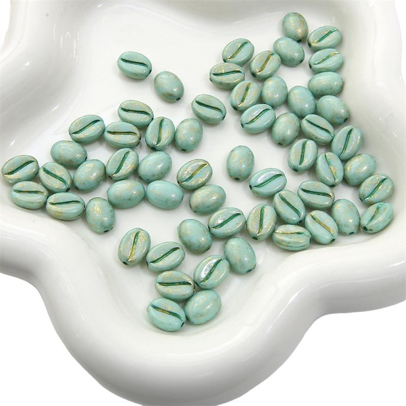 Бусины для браслета ручной работы 8x10 мм Акриловые кофейные зерна Бусины-рассыпки Аксессуары для самостоятельного изготовления Бусины для браслетов Нитки для браслетов Разделительные бусины