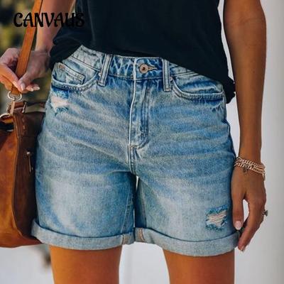 Летние женские шорты, модные уличные хипстерские прямые брюки, женские джинсовые шорты