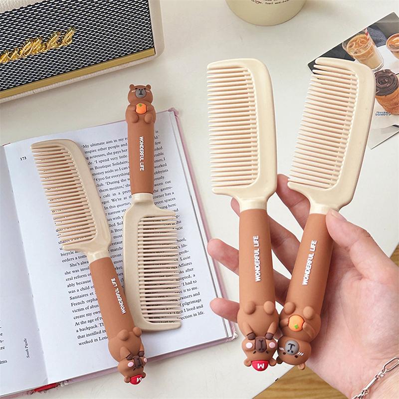 Забавная расческа для капибары Kapibala, расческа для массажа головы, антистатическая портативная дорожная расческа для девочек, инструмент для укладки волос