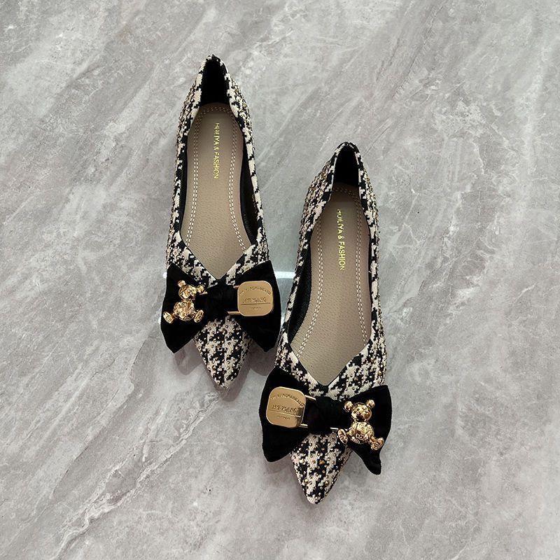 Модные мокасины балетки офисные с острым носком роскошная кожа повседневная обувь для женщины 2024 плоская женская летняя обувь вечерний шик острый носок 39