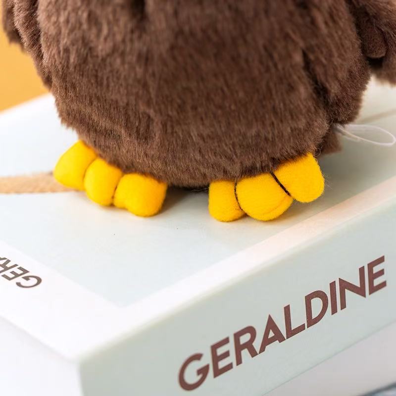 17cm simulation bald eagle stuffed plush toy figurine cartoon anime cute pillow cushion children's birthday gift fun doll