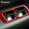For Porsche Cayenne 2003 2004 2005 2006 2007 2008 2009 2010 Real Soft Carbon Fiber Sticker Window Lifting Button Frame Panel