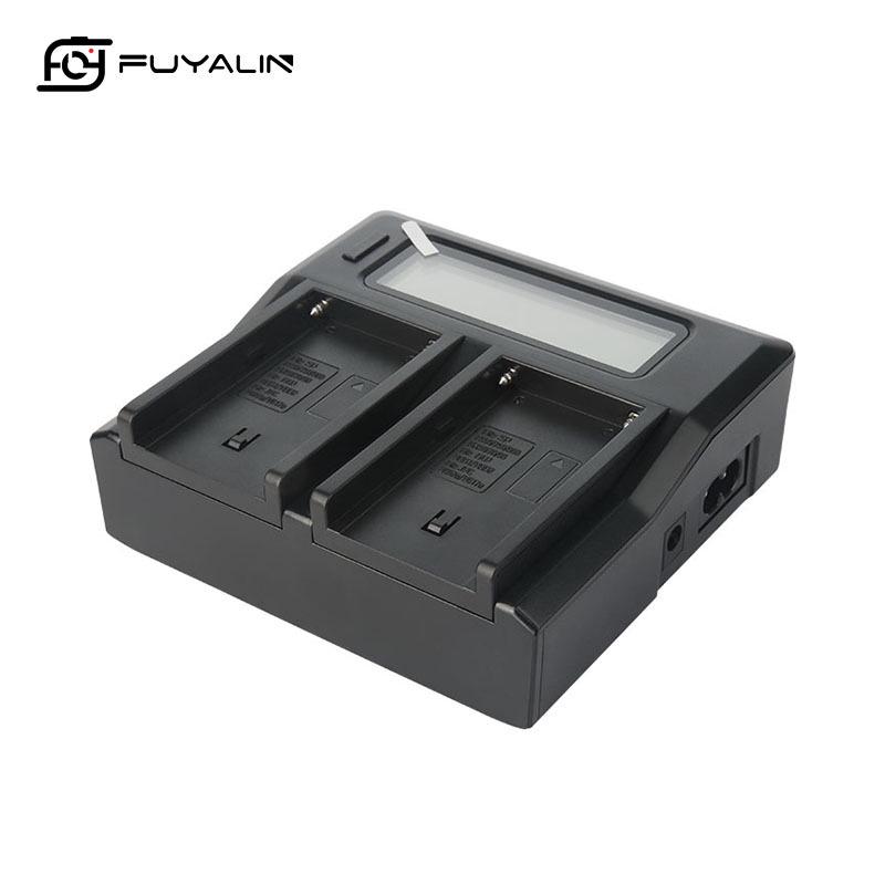 FUYALIN Двойное зарядное устройство для аккумуляторов NP-F770 F750 F550 F960