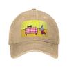 Happy Trotro Velvet Cute Cartoon Washed Denim Cap Casual Baseball Caps Adjustable Hat Summer Unisex Baseball Hats