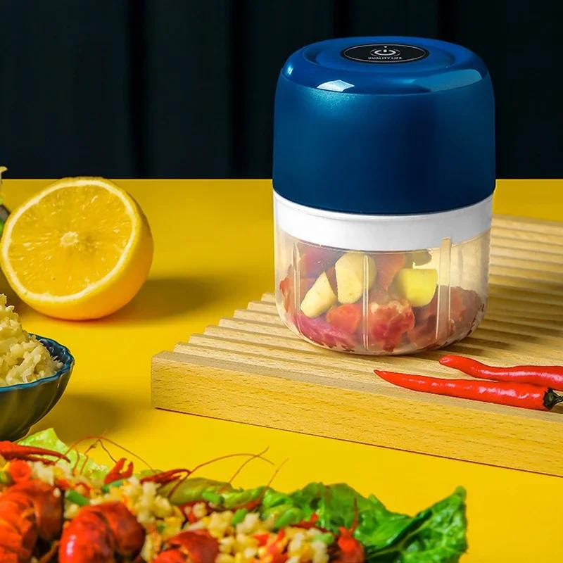 Electric Garlic Grinder Mini Wireless USB Grinding Machine Multi Functional Kitchen Food Blender Vegetable Grinding Tool