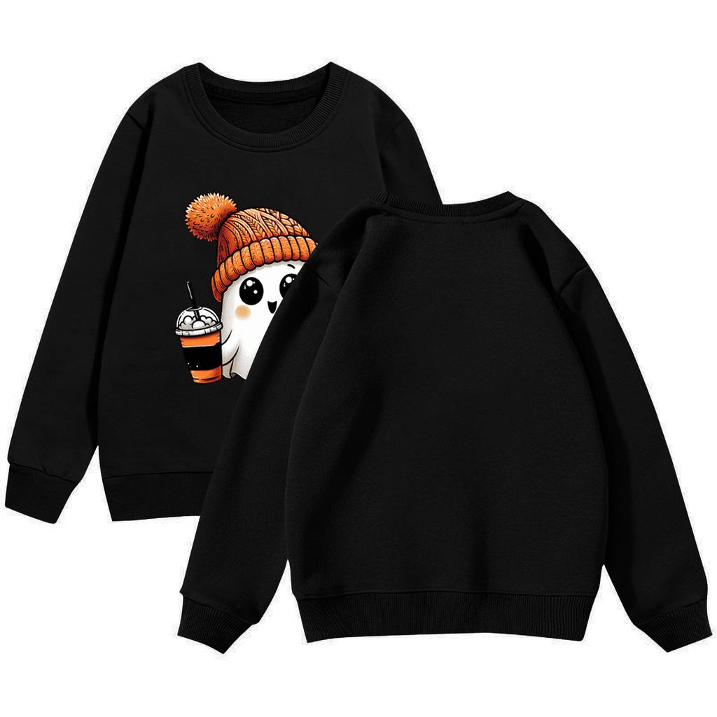 Halloween Day Girls Round Neck Pullovers For Kids Printed Baby Tops