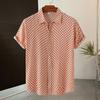 Men's Polka Dot Shirt Short Sleeve Lapel Hawaiian Shirt Summer Casual Button Blouse Top for Street Daily Wear Vacation Travel