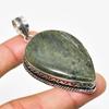 Ювелирный кулон ручной работы с полосатым зеленым опалом, посеребренный 925 пробы, 2,46 дюйма