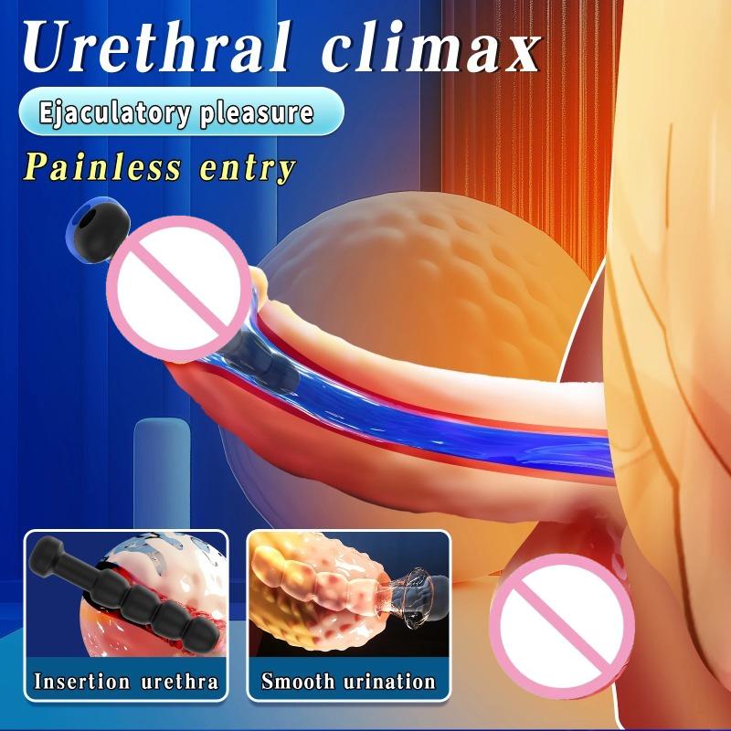 Набор силиконовых уретральных катетеров с 7 размерами – Дилататор пениса с стимулятором для зондирования и мужской мастурбации