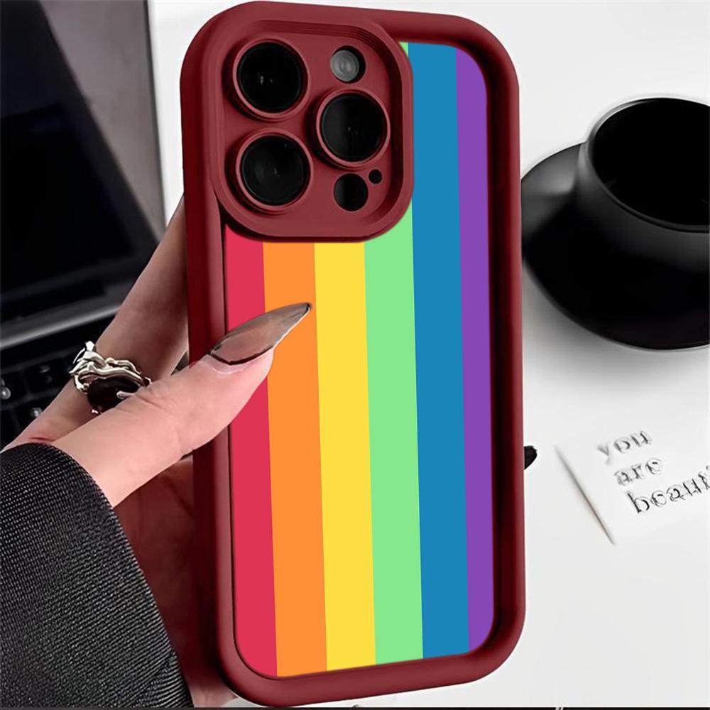 Ae93 Rainbow Art Design Защитные чехлы для телефонов для iPhone 13 14 15 Pro Max XR infinix Hot 40i 30i Tecno Camon 30 20 Pro Angel Eyes Задняя крышка из ТПУ