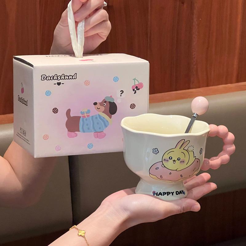 Birthday Gift for Girls Cute Usaqi Ceramic Mug for Friends and Classmates Children's Souvenir Graduation Gift