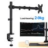 10-32" Full Motion Dual Monitor Desktop Stand 360 Rotation TV Computer Monitor Holder Clamp Base LCD Screen Mount Arm Load 11kg