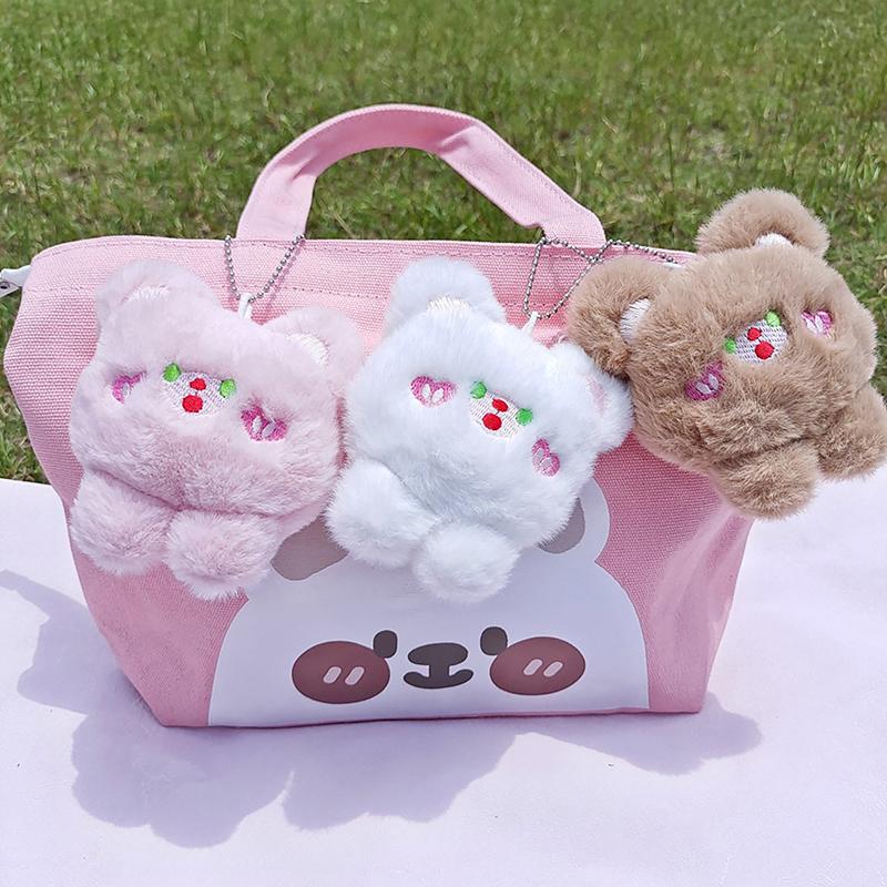 Для пары кукла-ключ кулон рюкзак украшение мультфильм милый мини плюшевый медведь румяна мягкий хлопковый брелок игрушка