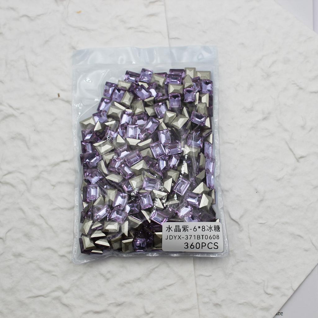Целая упаковка из 360 кристальных фиолетовых бриллиантов с заостренным концом, бриллиантов любви, изогнутых сердец, светло-фиолетовых украшений для нейл-арта.