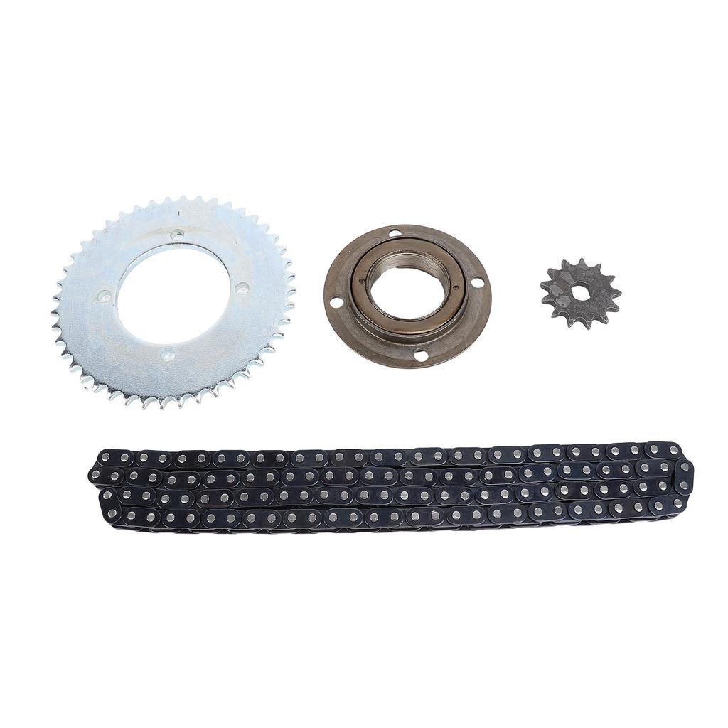 T8F Front Rear Sprocket Chain Kit Steel 120 Links Chain 13T 10mm H Hole Front Sprocket 44T 4 Hole