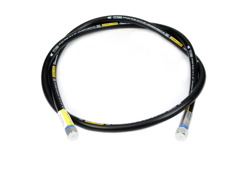 Waryński Smooth Sealed Hydraulic Hose M18x1.5 Straight, 2000 mm, DN10 1SN, 18 MPa