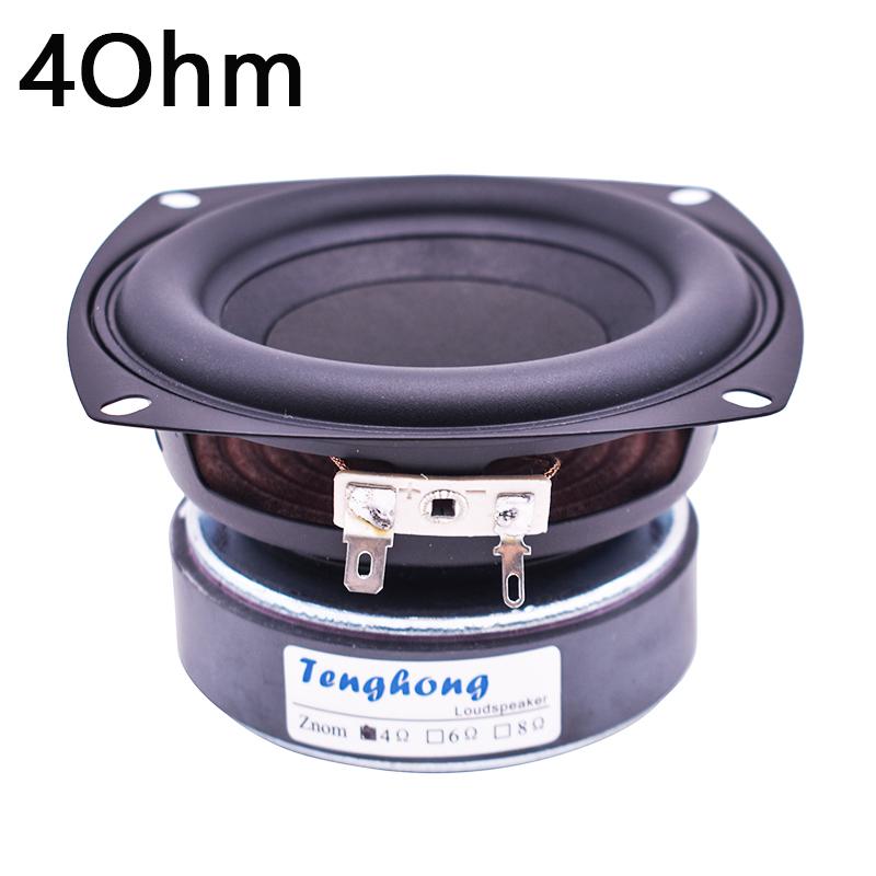 Tenghong 1pcs 4 Inch 4 8 Ohm 40W Subwoofer Speaker HIFI Bookshelf Woofer Deep Bass Home Theater Sound System Loudspeaker