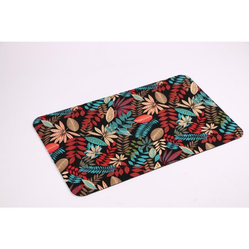 Floral Floor Door Mats Printed Courtyard Entrance Anti Slip Bathroom Mat and Bathroom Floor Carpet Retro Home Decoration Mat