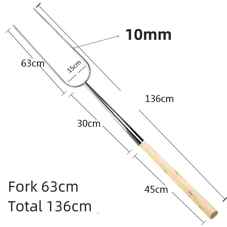 Big meat fork Extendable Roasting Sticks Stainless Steel BBQ Smores Skewers duck BBQ meat fork long large big roast chicken fork