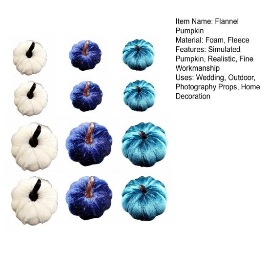 12 шт. бархатные тыквы из пенопласта, имитация мягких многоразовых ультра-легких осенних украшений для Хэллоуина и Дня благодарения