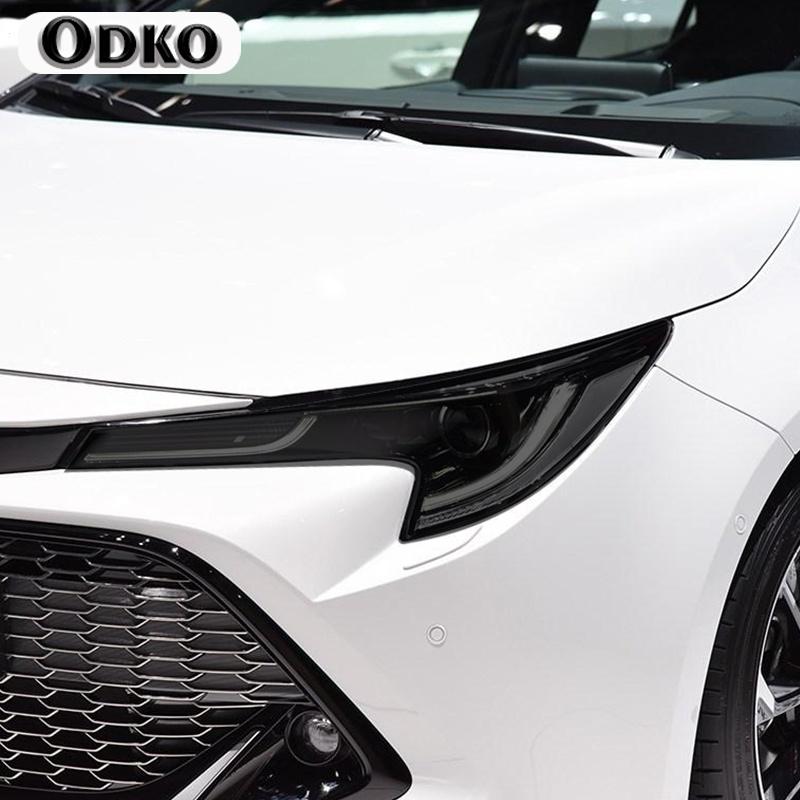 Для Toyota Corolla E210 NMS 2014-2018 Аксессуары Защитная пленка на фары автомобиля Прозрачная черная наклейка из ТПУ на фары