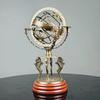45.72 Cm Brass Armillary Sphere Globe Astrolabe Zodiac Engraved Wooden Base with Working Direction Compass Nautical  Best Gift Decorative Item
