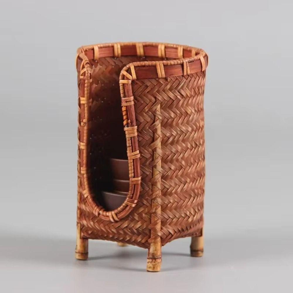 Подставка для стаканов в стиле ретро, держатель для бумажных стаканчиков ручной работы, многоцелевая корзина для хранения чайных чашек, столешница