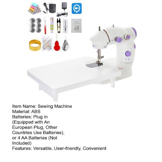 Мини-портативная швейная машина с небольшим резаком для ниток, двухскоростная легкая бытовая швейная машина