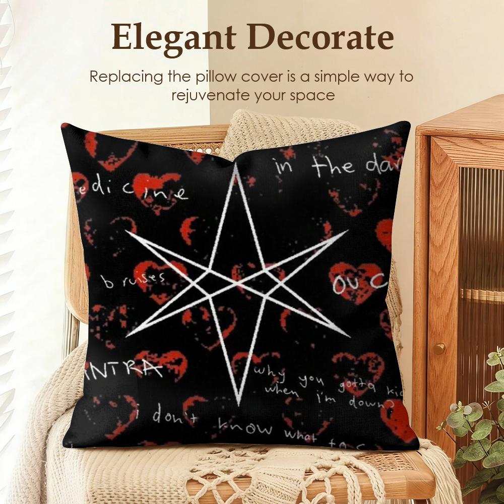 Band BBring Me the HHorizon Cushion Cover Natural Linen Organic Fabric DoubleSided Printing Sofa Home Decor Gift Pillow Case