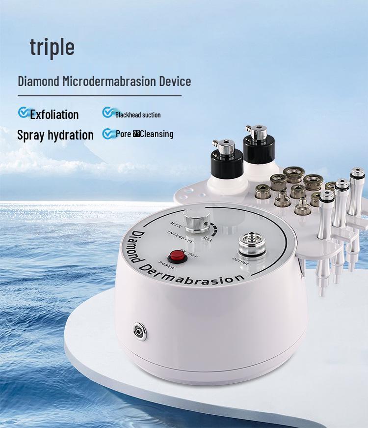 Three-in-One Diamond Microdermabrasion Machine for Pore Cleaning and Skincare