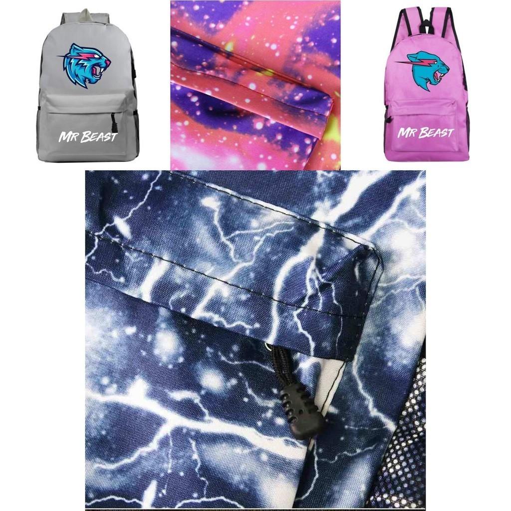 Рюкзак Mr Beast Lightning Cat большой вместимости, школьная сумка из дышащего материала