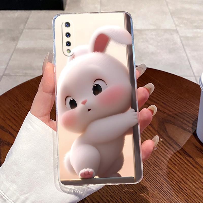 Чехол для Vivo S1 1907 V1907 Чехол для телефона Vivo V17 Neo Эстетичный Милый Кот Мультяшный Прозрачный Мягкий Силикон ТПУ Задняя Крышка