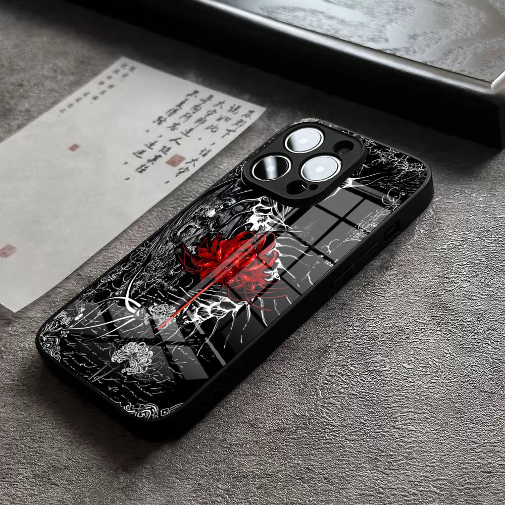 Крутой чехол для телефона Tokyo Ghoul в стиле аниме для iPhone 17 16 Pro Max 15 Plus 14 Pro 12 11 13 Mini X XR XS Max SE Стеклянная крышка