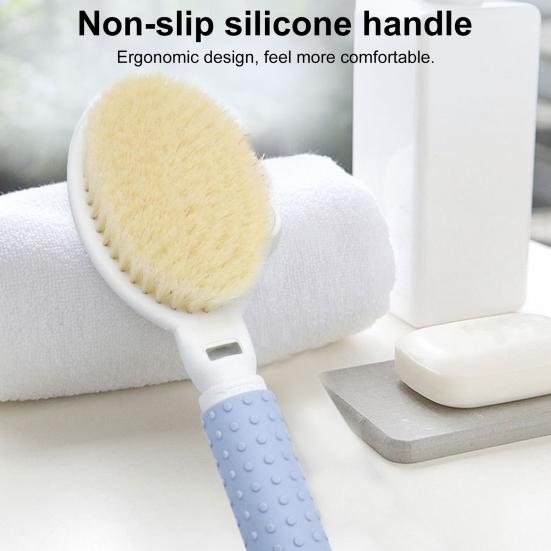 Выдвижная щетка для душа с двухсторонним пилингом, телескопическая длинная ручка, щетка для спины в ванной, пилинг кожи