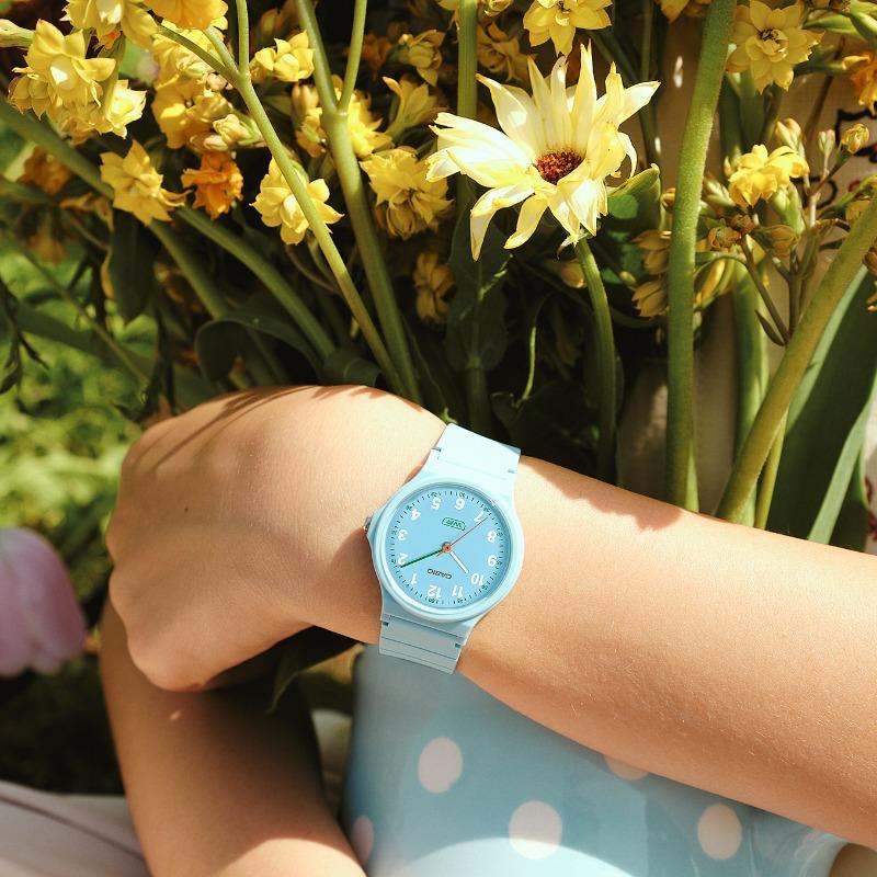 Casio Мужские аналоговые кварцевые часы LQ-24B-2B из смолы, водостойкие