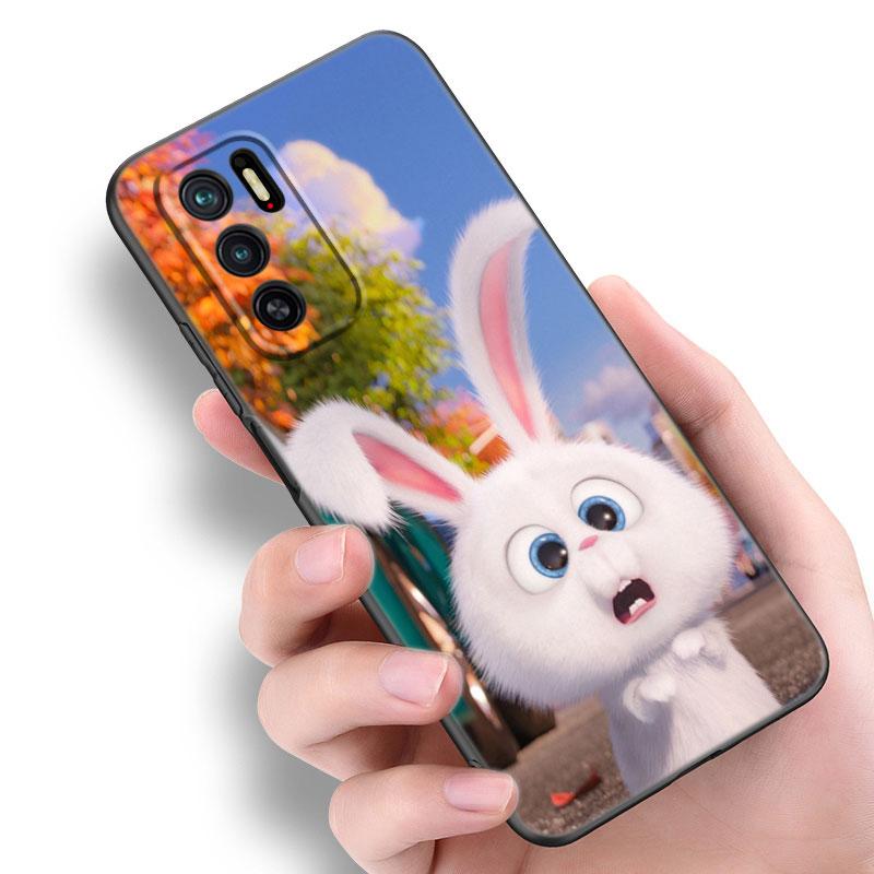 Cartoon Rabbit Phone Case For Xiaomi Redmi Note 7 8 9 10 Lite 11 11E 11T 12 Pro 11S 4G 10T 5G 8T 9S 10S Soft TPU Black Cover