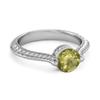 Peridot Pavé Split Band Ring - Sterling Silver