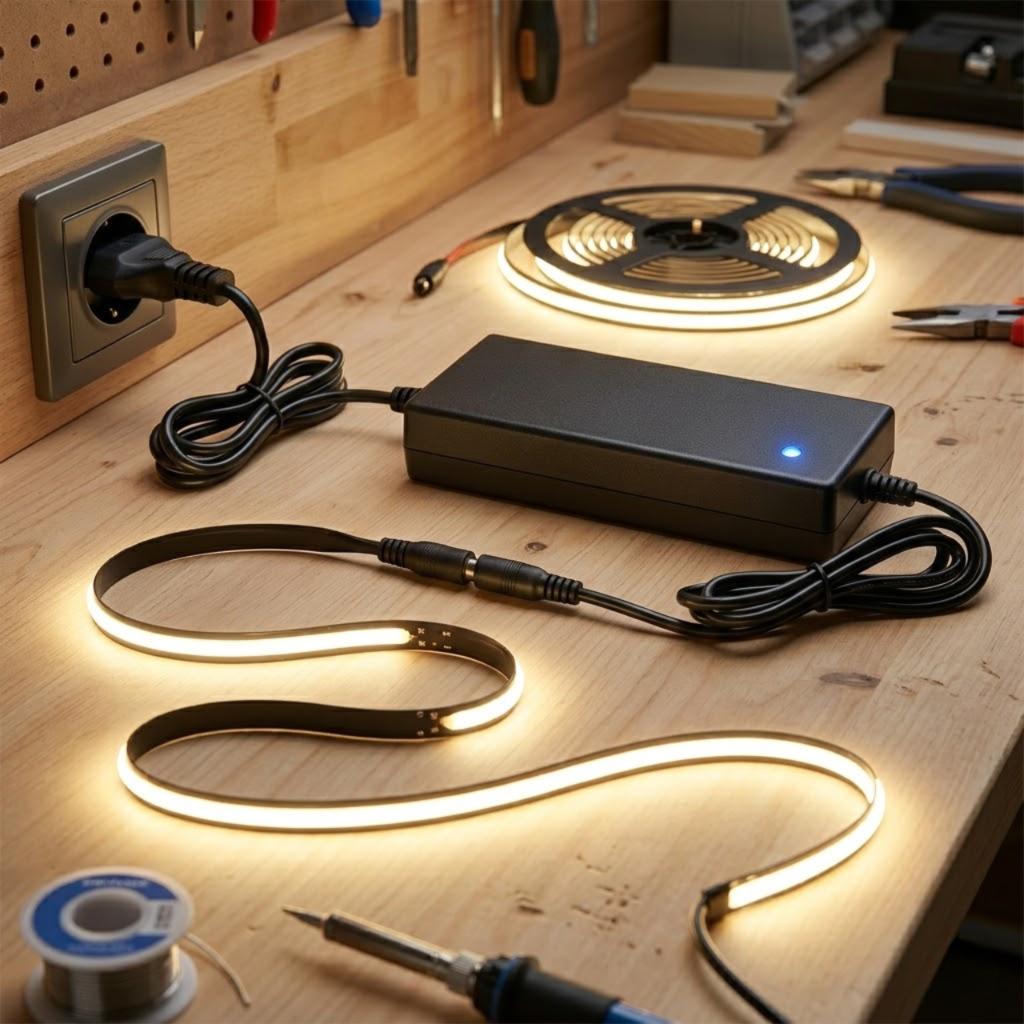 Power Supply Led Cob 4A Pulse Euro Plug Desktop Powerful