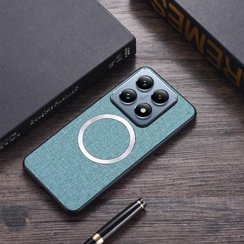 Чехол для Xiaomi Mi 14T Pro, Роскошный ПУ, Магнитный, Для беспроводной зарядки, Защитная задняя крышка, Чехол для корпуса телефона Xiaomi Mi14T 14TPro