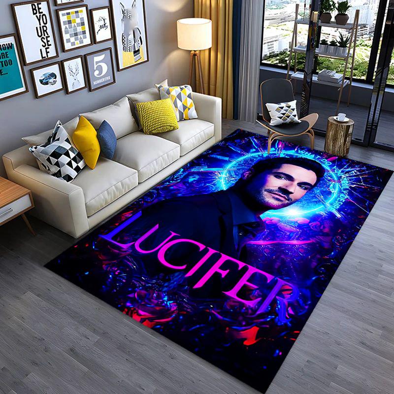 Ковер Lucifer Glow Подходит для всех сезонов Печать Защитная подкладка Комната Рождественские подарки