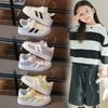 Children's Little White Shoes 2025 Autumn New Girls Shell Head Casual Board Shoes Soft Sole Boys Sports Shoes Baby Shoes