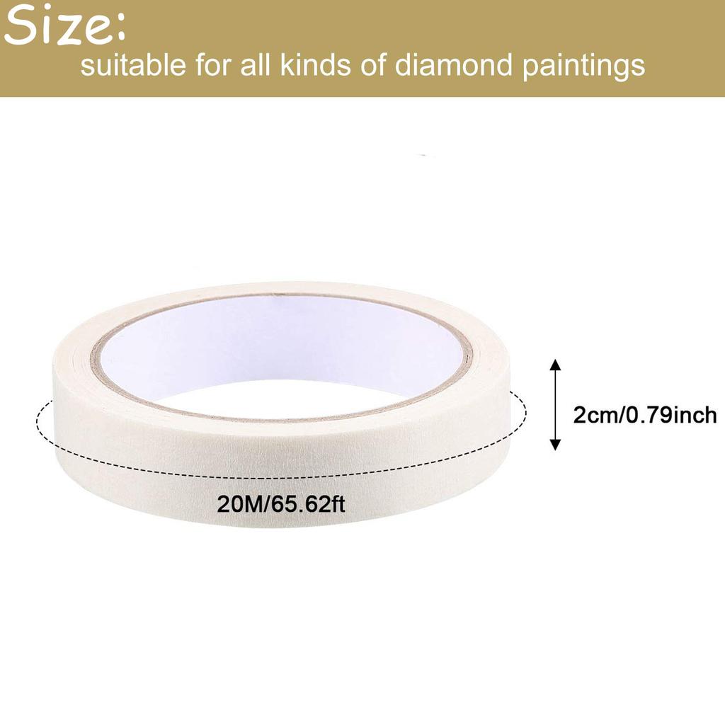 1/3/6 Рулон 20 м DIY Алмазная картина Антигрязная лента Самоклеящиеся наклейки на края Алмазная вышивка Аксессуары Художественный эскиз Маскировка